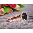 thumbnail image 5 of 1.75 Carat Round Cut Gemstone Black Diamond Moissanite Engagemrnt Ring On 10k Rose Gold, 5 of 6
