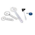 thumbnail image 2 of EMI EGM-650 5 Piece Physical Therapy Set - Goniometer 12 inch, 8 inch, 6 inch, Taylor Hammer, & Tape Measure C40, 2 of 3