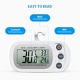 thumbnail image 2 of Upgraded AMIR Refrigerator Thermometer, Waterproof Mini Freezer Thermometer, Digital Thermometer with Hook, LCD Display, ℃/℉ Switch + Max/Min Record, for Kitchen, Home, Restaurants, White, 2 Pack, 2 of 8