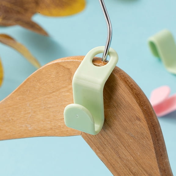 Velvet Flocking Hanger Connector Hooks | Space Saving Closet Organizer | Multi-Functional Cascading Hooks for Shirts, Pants & Accessories | Heavy Duty ABS Plastic