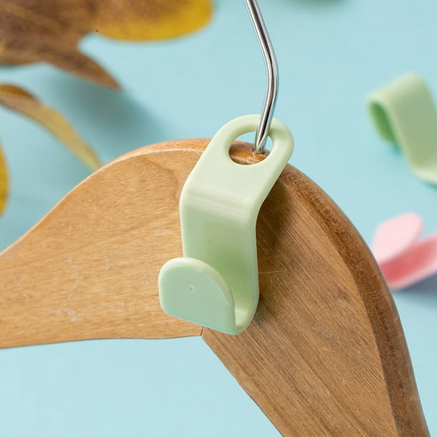 Xihbxyly Ganchos para Perchas, Juego de Conectores Que Ahorran Espacio, Organizador Versátil de Terciopelo, Diseño de Plástico Duradero, Accesorios para Armario, Gestión de Conjuntos, Capacidad de Ca