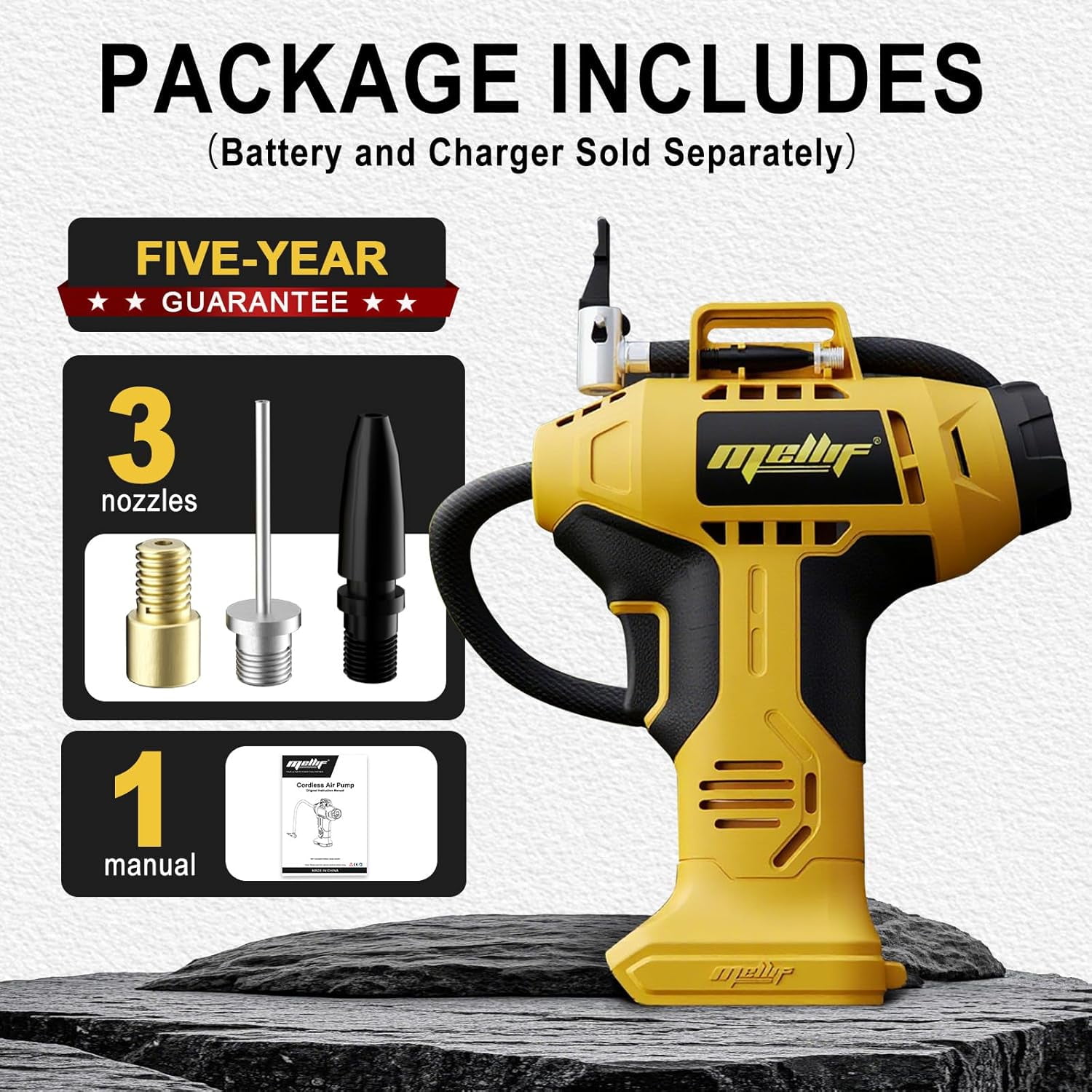 Cordless Tire Inflator Air Compressor Compatible with Dewalt 20V MAX Battery(Tool Only)