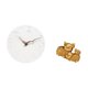 thumbnail image 5 of Reloj de pared decorativo con figura de cerdito de la , colección de estatuas de resina y fibra de madera. Ideal como regalo de inauguración de, 5 of 8