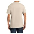 thumbnail image 6 of Mens Essential Cotton T Shirt with Pocket Natural 4XL, 6 of 6