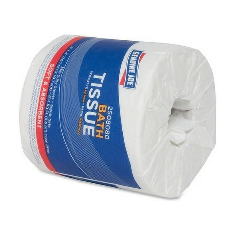 Genuine Joe Embossed Roll Bath Tissue - 2 Ply - 4 Genuine Joe Embossed Roll Bath Tissue - 2 Ply - 4