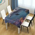thumbnail image 6 of DEIARA Dolphin Square Tablecloth 60×120in Polyester Fabric Tablecloth Washable Dust Resistant Wrinkle Resistant, 6 of 9