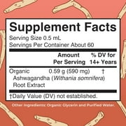 MaryRuth's Ashwagandha Root Liquid Drops Herbal Supplement USDA Organic Vegan Stress Relief Unisex 60 Servings 1 Count