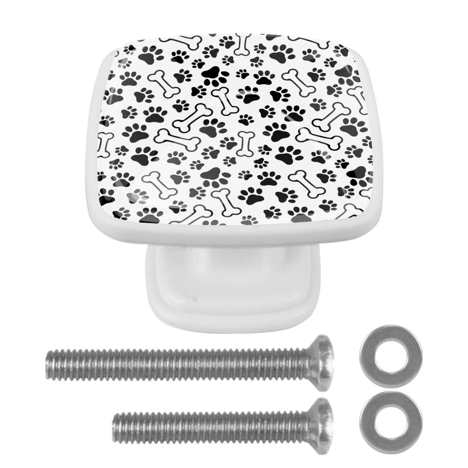 4 Pieces Set Drawer Pulls Handle Square Wardrobe Knobs with