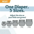 thumbnail image 4 of Kanga Care Rumparooz G3 AWJ Cloth Diaper Reusable One Size Pocket Diaper Patented Inner Double Gusset 2 pcs Microfiber Insert Soaker (6-55+ lbs) - Caribbean, 4 of 6