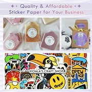 Koala Printable Vinyl Sticker Paper for Inkjet Printer, 8.5 x 11, White, 50 Sheets