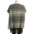 thumbnail image 4 of Skies Are Blue Tribal Pattern Open Poncho with Fringe, 4 of 4