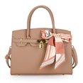 thumbnail image 5 of Nuevo bolso con cierre, bufanda, bolso de platino, bolso cruzado popular, bolso de hombro de mano con patrón de litchi, estilo moderno, 5 of 5
