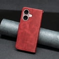 thumbnail image 6 of Feishell Fit for iPhone 16 Plus Phone Case with Detachable Wrist Strap & ID Credit Card Slots,Premium PU Leather Shockproof Magnetic Clasp Folio Flip Kickstand Holder Protective Cover,Red, 6 of 8