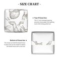 thumbnail image 5 of Lsque Hand Drawn Rabbit Printed Tissue Box Cover Holder, Facial Paper Organizer Dispenser,Square with Bottom Belt, PVC Leather Decorative Organizer, 5 of 8