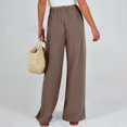 thumbnail image 4 of zbxnLI Wide Leg Pants Womens Flowy Lounge Pants High Waist Waistband Casual Summer Palazzo Pants, 4 of 5