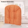 thumbnail image 3 of Gymax 4 Pcs Patio Dining Chair Cushions U-Shaped Chair Pads Non-Slip Bottom Orange, 3 of 9