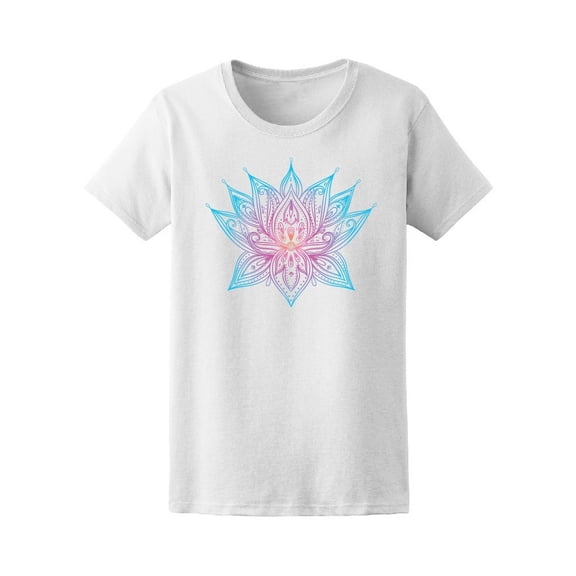 Lotus Flower Boho Magic Symbol T-Shirt Women -Image by Shutterstock, Female Large