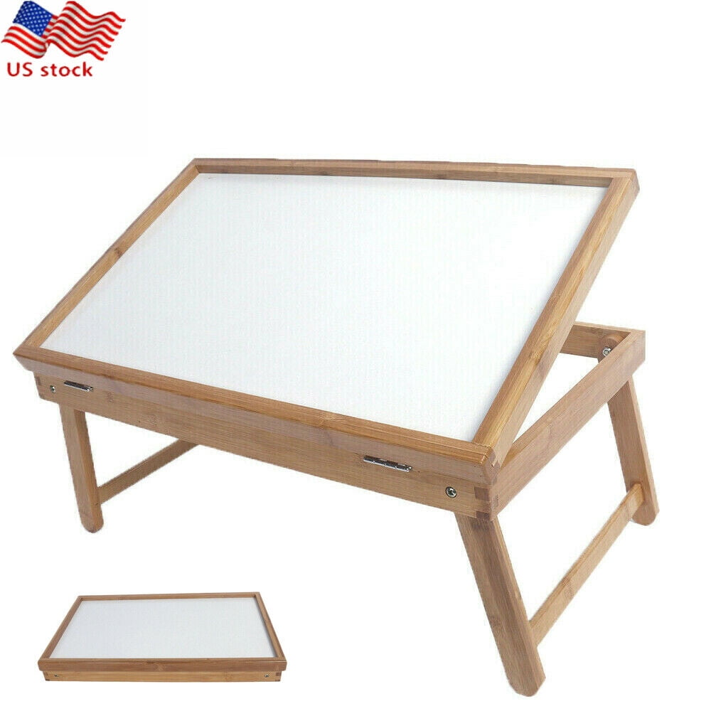 Brand New Bamboo Bed Tray with Folding Legs, Lap Tray Breakfast Tray Great for Breakfast in Bed