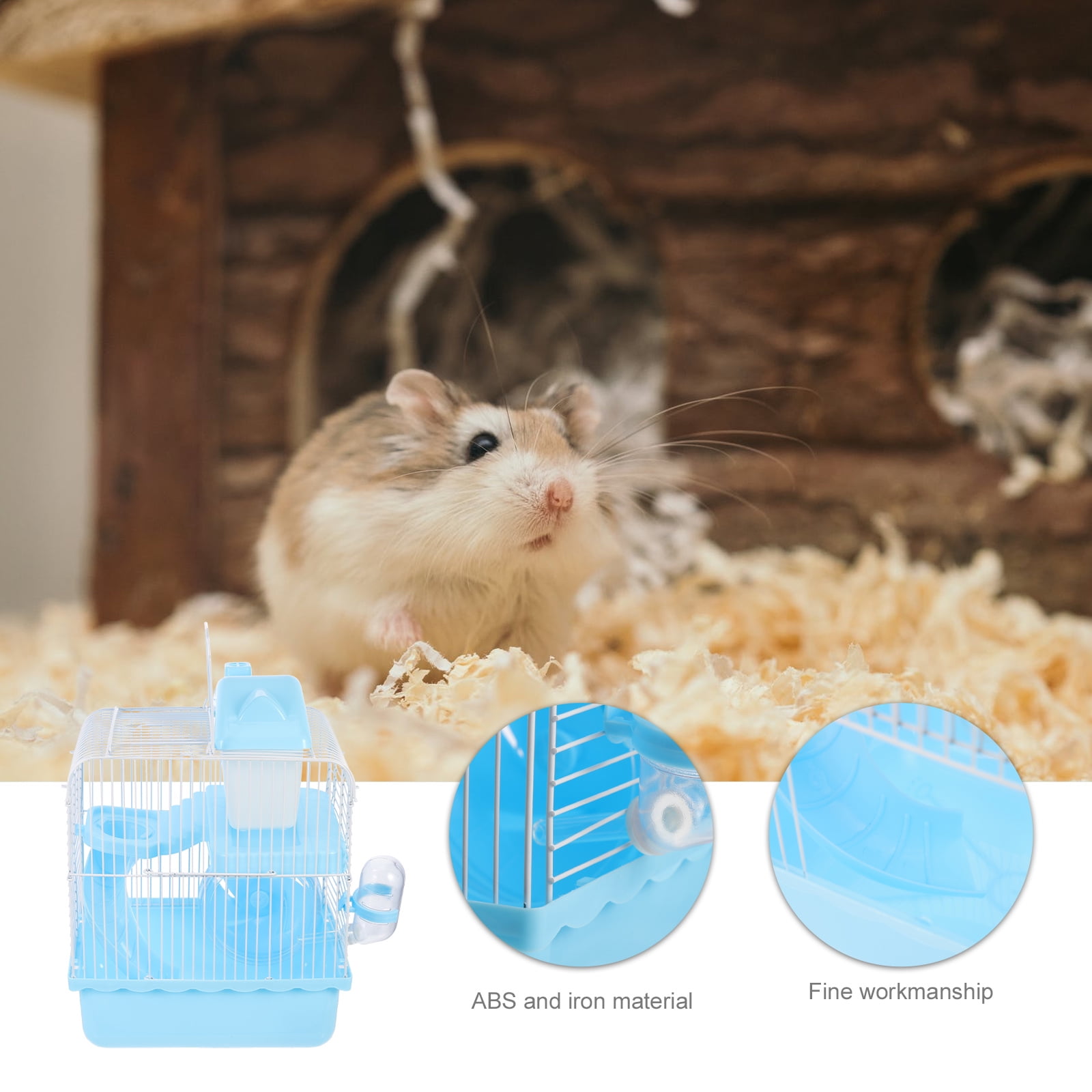 Hamster Cage Double-layer Castle Guinea Pig Toy Hideout Transparent Accessories Rat
