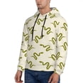 thumbnail image 3 of Xecao Green Snake Pattern Men's Adult Pullover Hoodie,Hooded Sweatshirt-3X-Large, 3 of 7