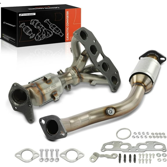 A-Premium Front and Rear 2-PC Exhaust Manifold Catalytic Converter Kit Direct-Fit Compatible with Nissan Rogue 2008-2013 2.5L, Rogue Select 2014-2015 2.5L, EPA Compliant