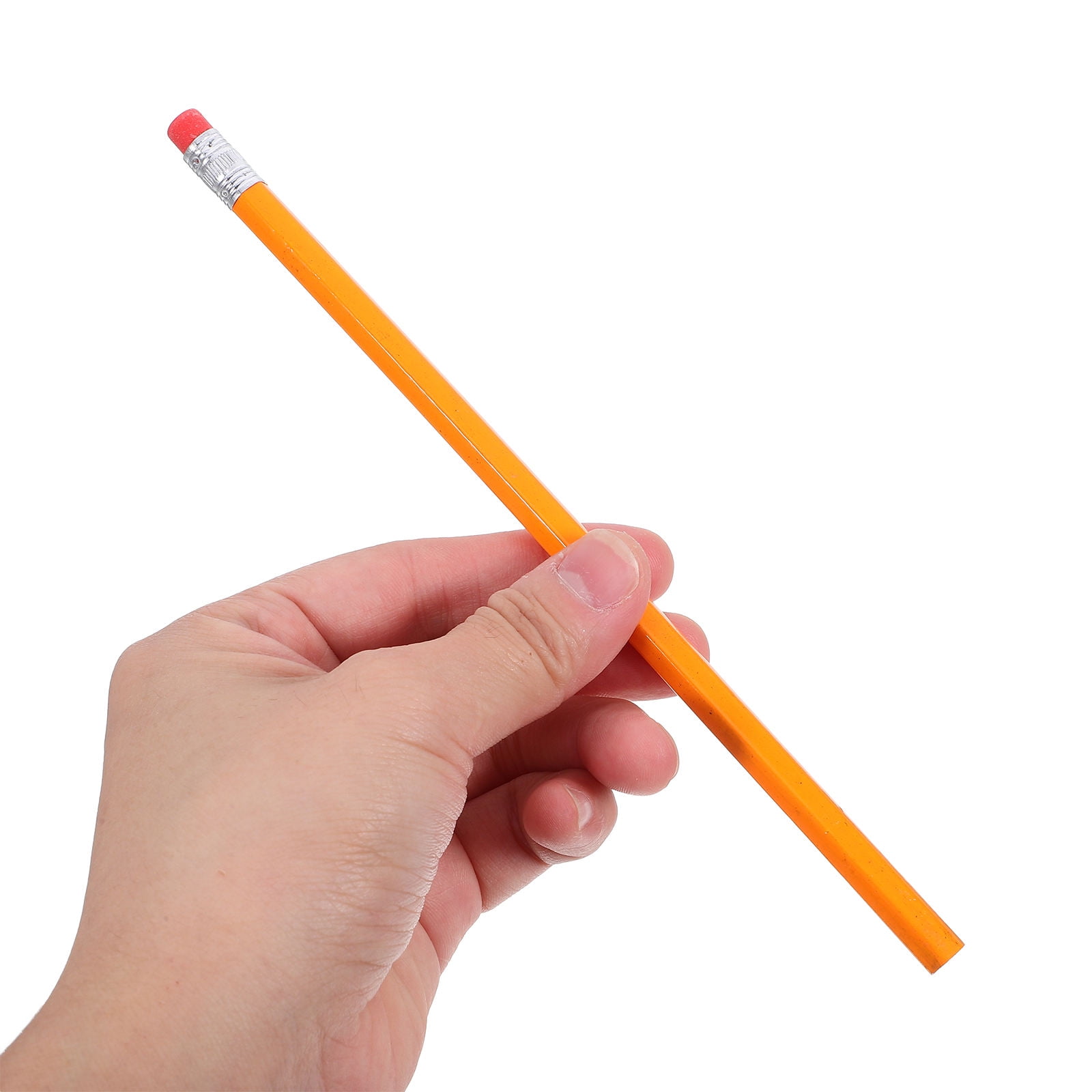 WHAMVOX Wood pencils with Erasers for Writing Use Orange Color Great for Students and Professionals 100 Pieces