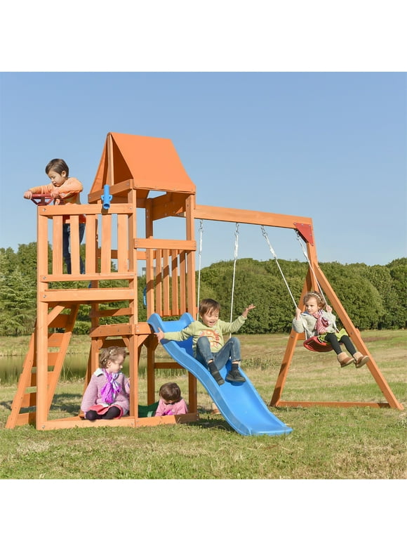Wooden Swing Sets in Swing Sets
