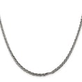 thumbnail image 2 of Auriga Fine Jewelry 925 Sterling Silver Antiqued 3.25 mm Solid Square Spiga Chain Necklace for Men 22", 2 of 7