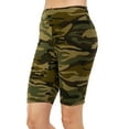 thumbnail image 2 of Women's Buttery Soft Olive Camoflauge Print 3 Inch Waist Yoga Biker Shorts, 2 of 3