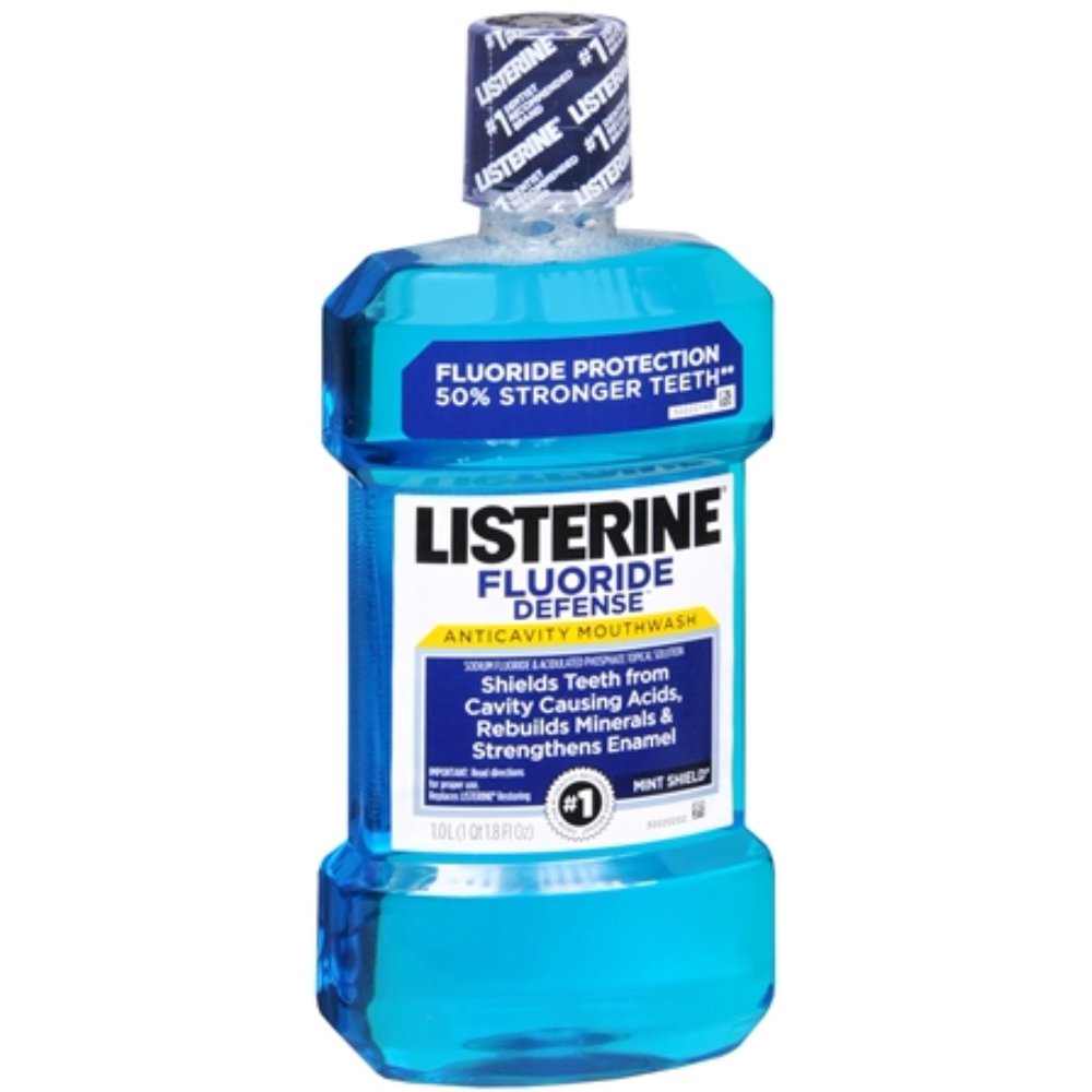 Listerine Restoring Mouthwash Mint Shield Flavor 1000 mL (Pack of 2