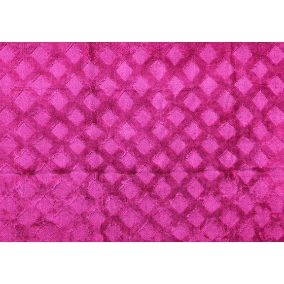Ahgly Company Indoor Rectangle Abstract Pink Modern Area Rugs, 5' x 7'