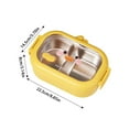 thumbnail image 3 of Cute Little Yellow Duck Stainless Steel Lunch Box,Lunch Box Stainless Storage Container With 2 Compartments Thermal Container Lunch Containers Snack Containers Lunch Case For Work Or Picnics (Yellow), 3 of 4