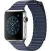 Restored Watch Series 2 42mm Smartwatch (Stainless Steel Case, Midnight Blue Large Leather Loop Band) (Refurbished)
