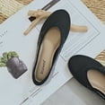 thumbnail image 2 of Women's Wide Width Flat Shoes，Plus Size Round Toe Slip on Wide Ballet Shoes., 2 of 8