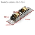 thumbnail image 3 of 4 Pcs Rouleaux de Porte Coulissante en Acier Inoxydable Cuivre Rouleau à Billes B, 3 of 8
