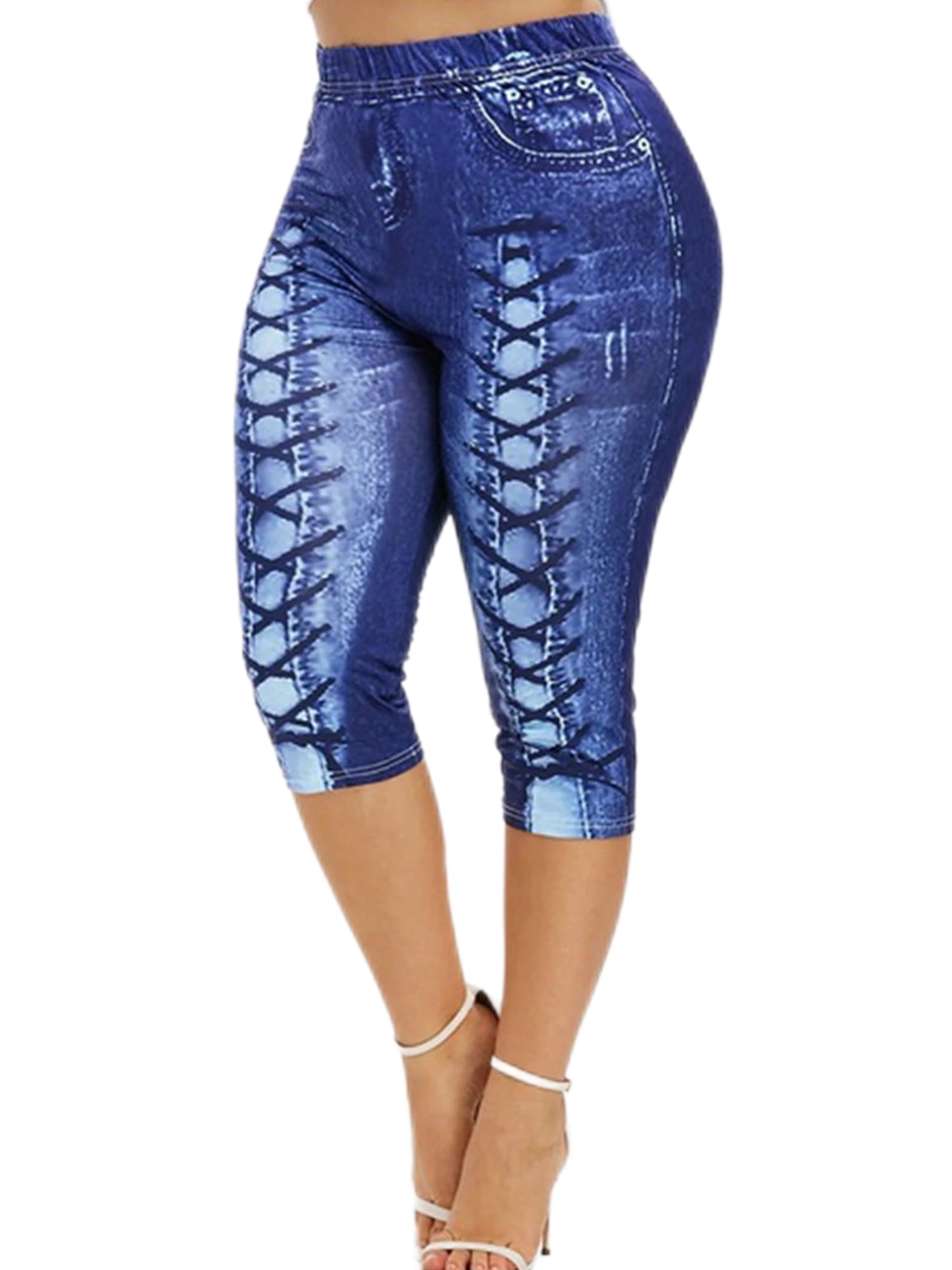 Christian Cross Pattern Print Women Leggings