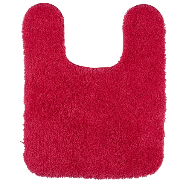 Mohawk Home Pure Perfection Raspberry Bath Rug Contour, 1'8"x2', Pink