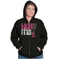 thumbnail image 3 of Laugh Fight Find Cure BCA Awareness Zip Hoodie Sweatshirt Women Brisco Brands S, 3 of 6