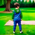 thumbnail image 6 of Nintendo Super Mario Brothers Boys Long Sleeve Onesie Zip Coverall with Hoodie Mario & Luigi Cosplay Zip Up Onesie (Size 4-16), 6 of 7