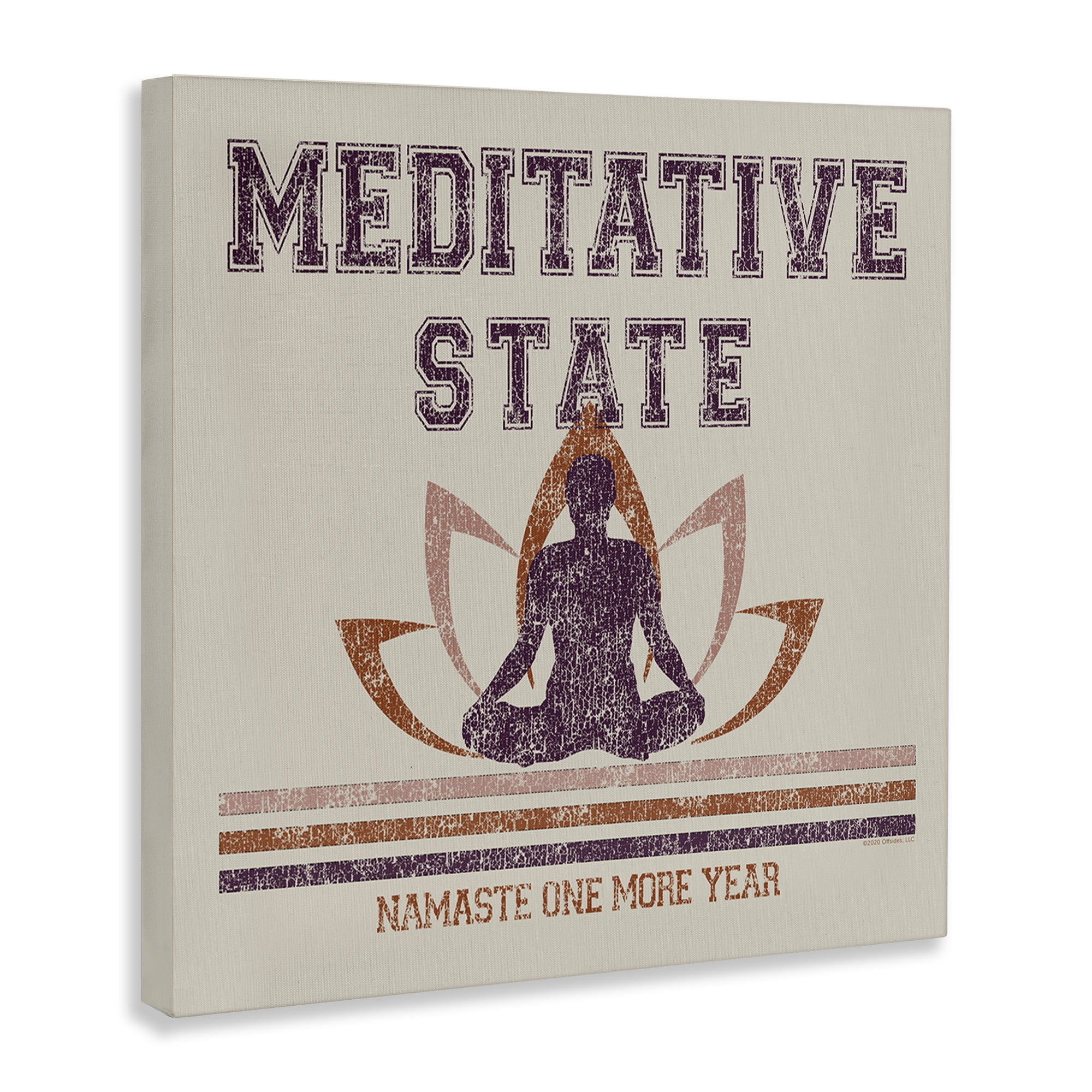 Stupell Industries Vintage Meditative State Text & Numbers Painting Wrapped Canvas Art Print Wall Art, 17 x 17