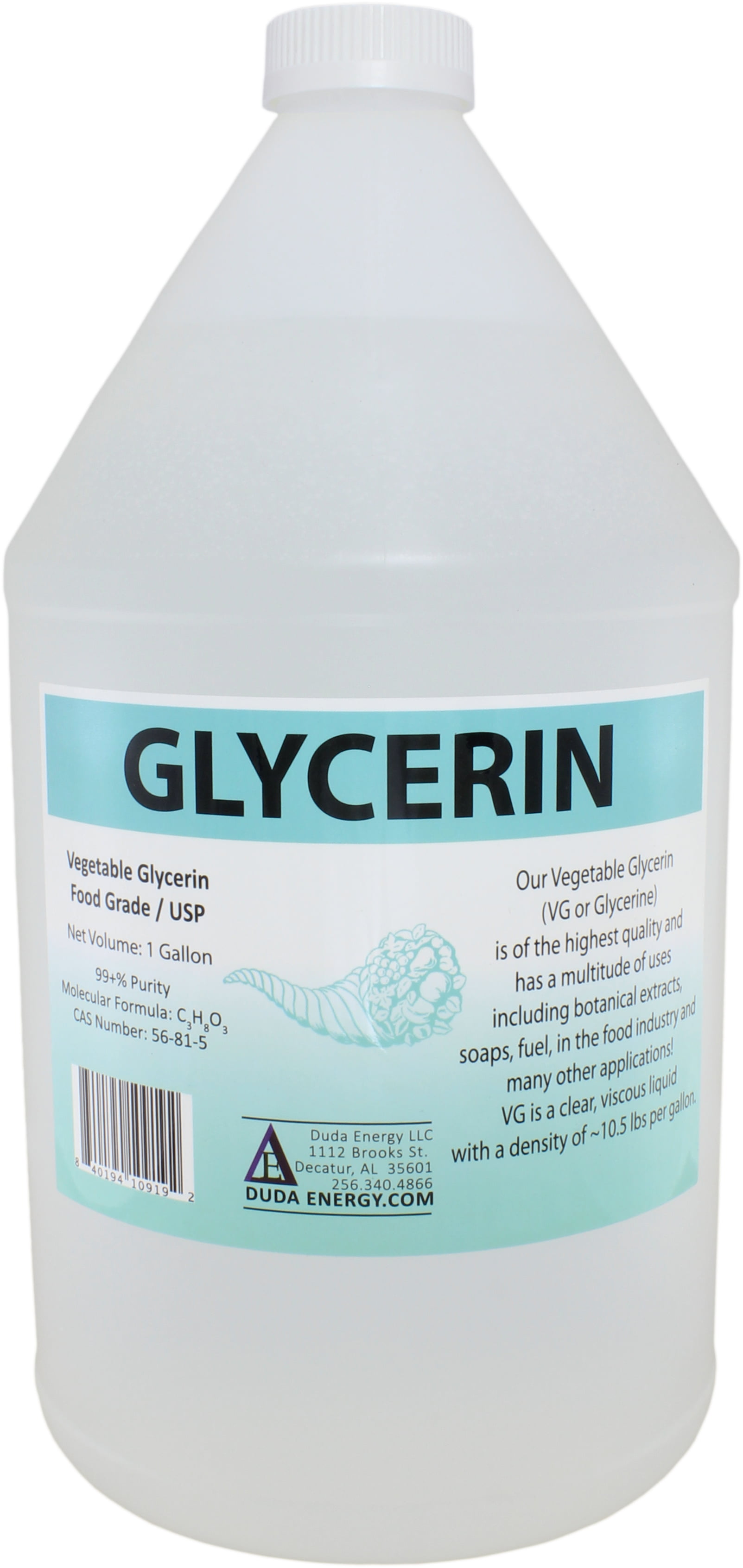 Glycerin >=99% - Food Grade USP - 1 Gallon (128 OZ) - Froggys Fog