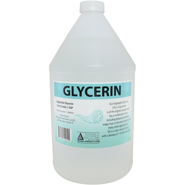 1 Gallon of Glycerin USP Food Grade 99.7+% Pure Derived from Palm Fruit /  Vegetable Glycerine 