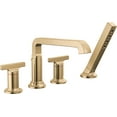 thumbnail image 4 of Delta T4789-Lhp Tetra Tub Deck Mounted Roman Tub Filler - Lumicoat Champagne Bronze, 4 of 5