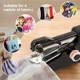 thumbnail image 3 of Máquina de coser de mano, herramienta de costura inalámbrica de mano, mini máquina de coser portátil, esencial para reparaciones rápidas en el hogar y manualidades de costura (negro) Zhivalor XMWJ068-1, 3 of 4