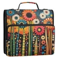 thumbnail image 5 of FORMRS Zipper Binder with Shoulder Strap 2-inch Ring 500 Sheet Capacity File Bag, Red Colorful Flowers with Dots, 5 of 5
