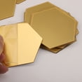 thumbnail image 2 of 12PCS Acrylic Mirror Wall Stickers Self Adhesive Removable Hexagonal Decorative Mirror Sheet For Home Living Room Bedroom Decor Gold 80x70x40CM, 2 of 2