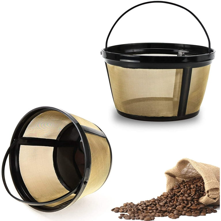  GoldTone Reusable 8-12 Cup Basket Filter fits Black & Decker  Coffee Machines and Brewers. Replaces your Black+Decker Reusable Coffee  Filter and Permanent Black & Decker Coffee Basket Filter (2 Pack): Home