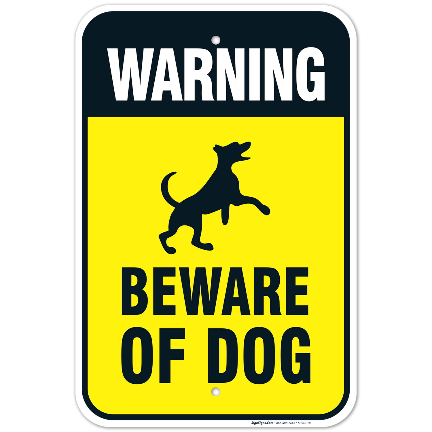 Warning Beware of Dog Sign, Dog Warning Sign, - Walmart.com