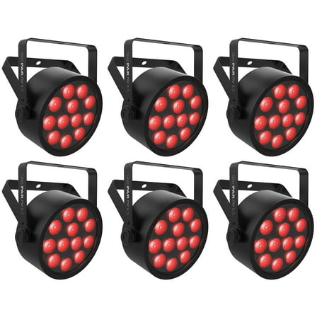 (6) Chauvet DJ SlimPAR T12 ILS RGB LED D-Fi USB DMX Par Stage/Party Wash Lights