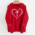 thumbnail image 5 of Valentine Heart Hoodies for Womens Heart Graphic Cotton Fleece Pullover Teens Comfort Soft Festival Sweatshirts Hooded Sweatshirt Long Sleeve Pullover Tops Pockets Trendy Preppy Teen Girls Clothes, 5 of 7